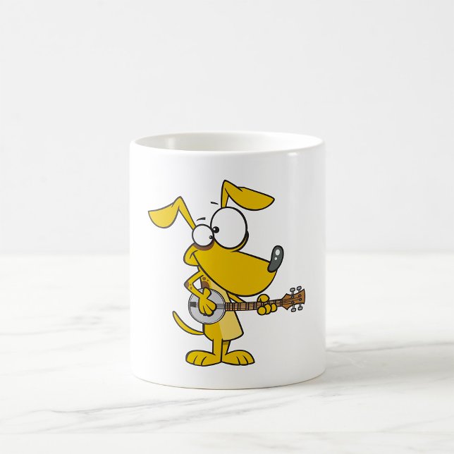 Mug Drôle Chien Jouant Banjo Musique (Créateur téléchargé)