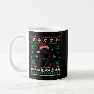 Mug Drôle Chien noir Carlin laid Sweat de Noël doux