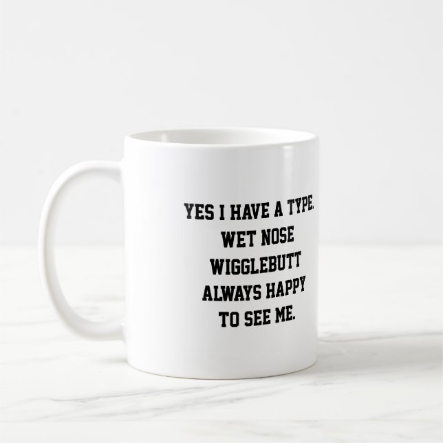 Mug Drôle Chien Papa Citer Photo (Gauche)