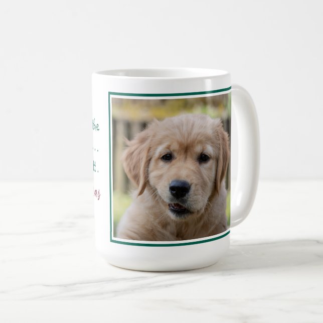 Mug Drôle Chien papa Joyeux Noël Animaux de compagnie  (Devant droit)