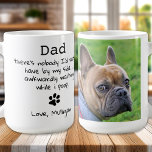 Mug Drôle Chien Papa Personnalisé Animaux de compagnie<br><div class="desc">Surprenez le Chien papa cette Fête des pères, son anniversaire ou toute occasion avec cette super mignonne et drôle de chien papa tasse. "Papa ... Il n'y a personne que je préférerais avoir à mes côtés, qui attend maladroitement pendant que je fais caca !" Faites un cadeau parfait du chien...</div>