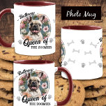 Mug Drôle Chien Photo Reine Des Zoomés<br><div class="desc">Fun Queen of the Zoomies Chien Mug avec une personnalisation de la photo d'un animal de compagnie. Idéal pour le membre de la famille qui aime votre animal de compagnie.</div>