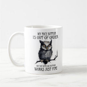 Mug Drôle Chouette Grumpy Dit
