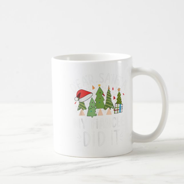 Mug Drôle Citation de Noël Cher Père Noël Ma fiance (Droite)