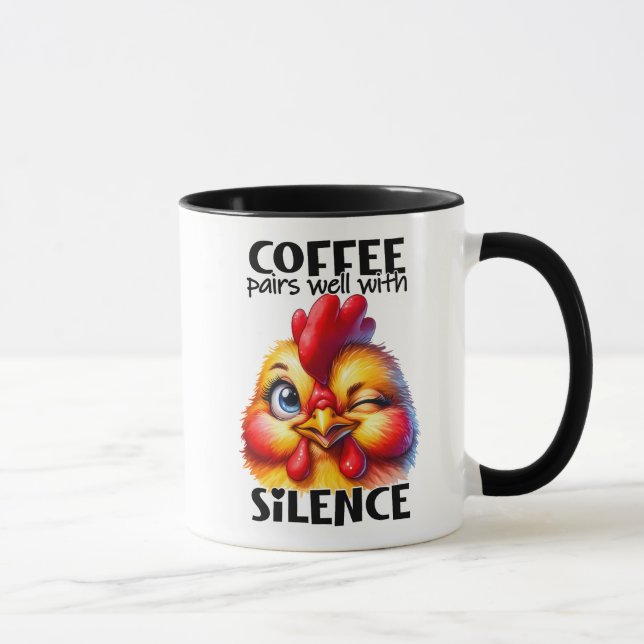 Mug Drôle Citation Poulet/Sarcastique (Droite)