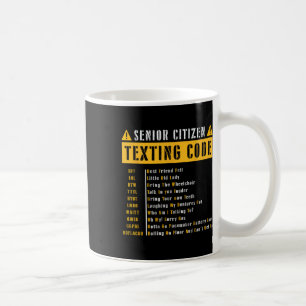 Mug Drôle citoyen âgé &#; s Code de texture Gif Vintag