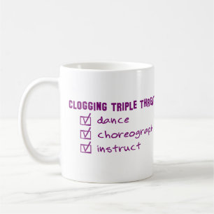Mug Drôle Clogging Triple Menace Danseurs Clog