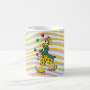 Mug Drôle Clown Jouant Avec Des Boules Colorées
