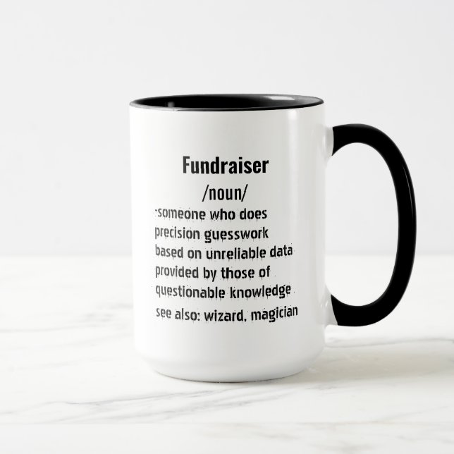 Mug drôle Collecte de fonds Définition cadeaux pour ho (Droite)