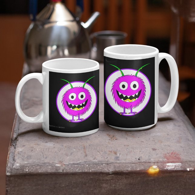 Mug Drôle, Coloré, Monstre De Dessin, Halloween (Take a look at these most awesome cartoon monster mugs!)