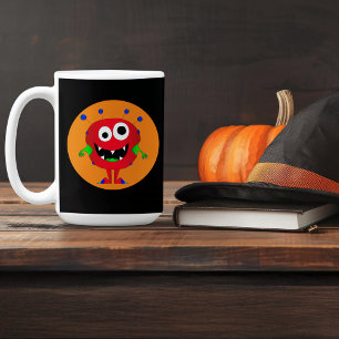Mug Drôle, Coloré, Monstre De Dessin, Halloween