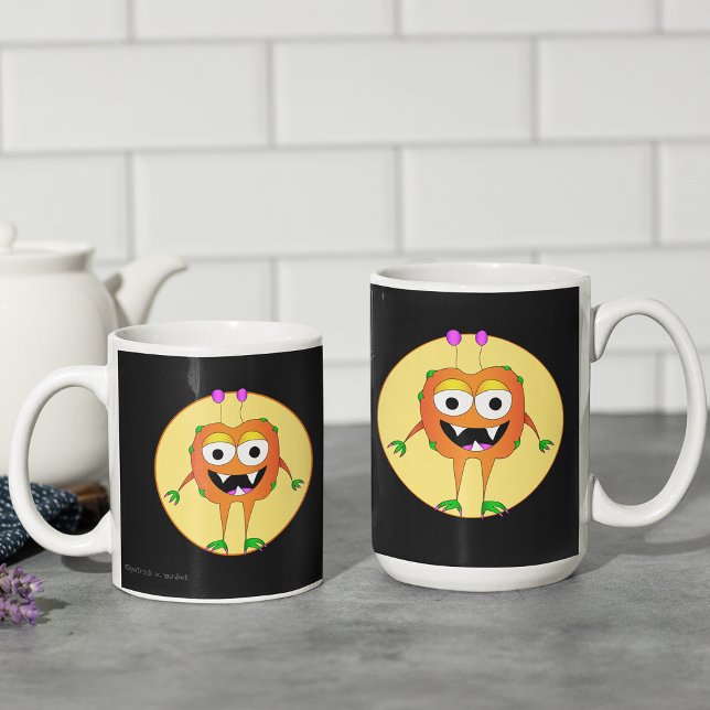 Mug Drôle, Coloré, Monstre De Dessin, Halloween (Check out these cool cartoon monster mugs!)