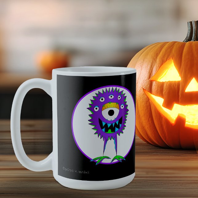 Mug Drôle, Coloré, Monstre De Dessin, Halloween (Holy Cow! Check out this totally awesome cartoon monster mug!)