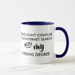 Mug drôle confondez votre diplôme en soins infirmier