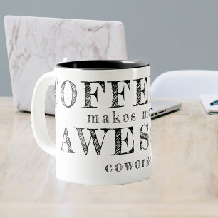 Mug Drôle coworker personnalisé typographie citation c