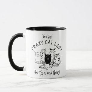 Mug Drôle Crazy Cat Lady