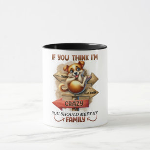 Mug Drôle Crazy Dog Famille Citation