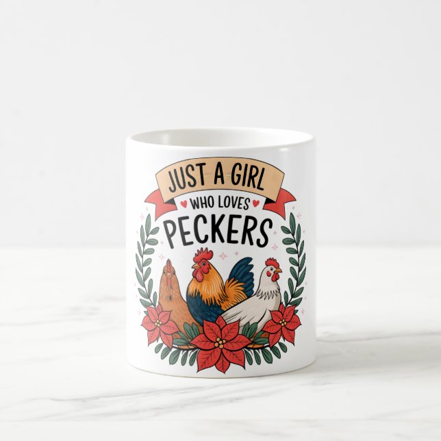 Mug Drôle dame de poulet (Centre)