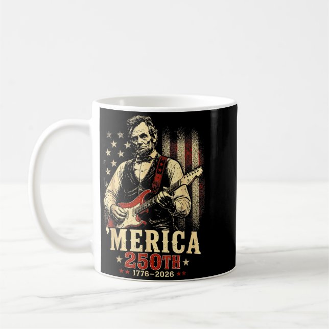 Mug Drôle d'Amérique Abraham Lincoln 250e anniversaire (Gauche)
