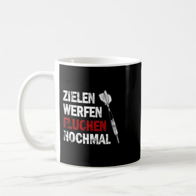 Mug Drôle Dart cible lancer malédiction encore 180 flé (Gauche)