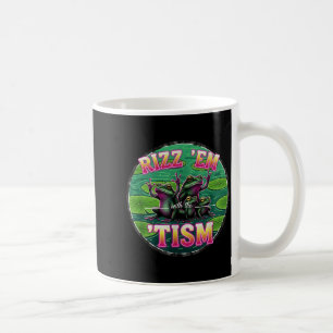 Mug Drôle d'autisme Rizz Em avec la grenouille Tism Me