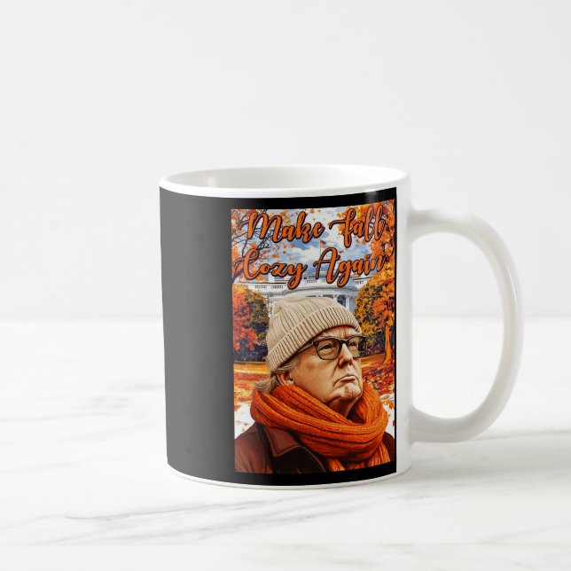 Mug Drôle d'automne Trump, rend l'automne confortable  (Droite)