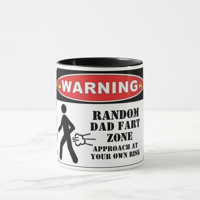 Mug drôle d'avertissement papa fart zone cadeau père d (Centre)