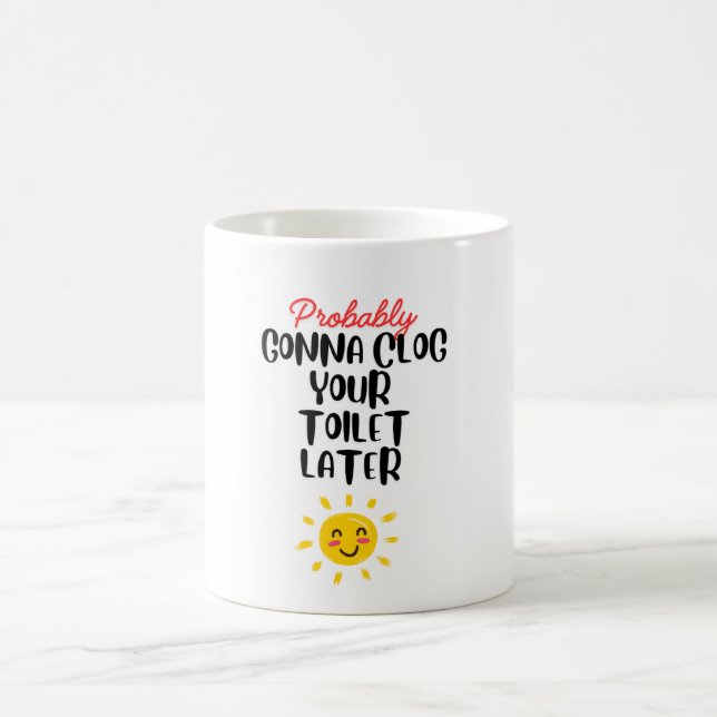 Mug Drôle de boucher vos toilettes  (Centre)