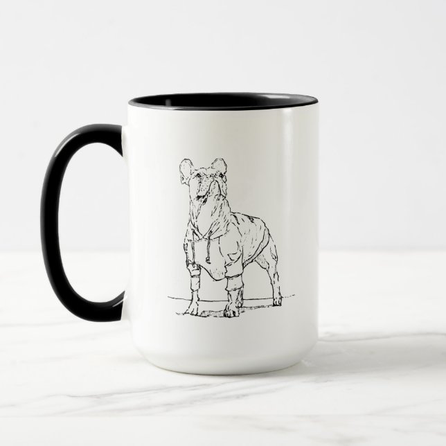Mug drôle de Bouledogue Français – Mug à café Encr (Gauche)