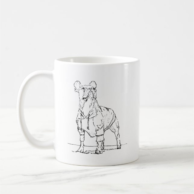 Mug drôle de Bouledogue Français – Mug à café Ink  (Gauche)