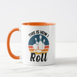 Mug Drôle de Bowling C'est Comme Ça Que Je Roule Graph