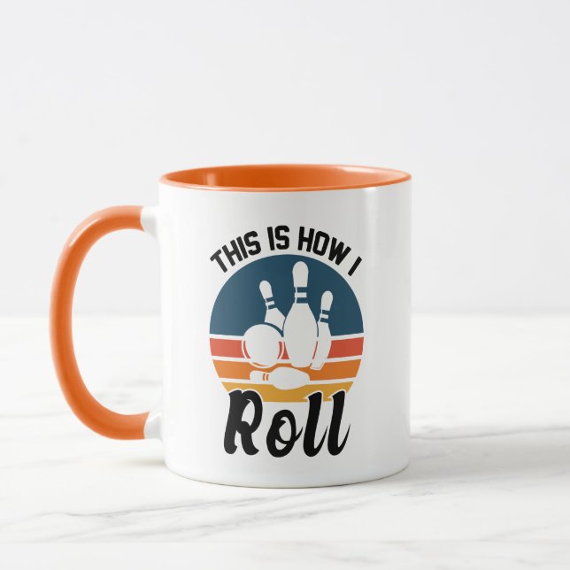 Mug Drôle de Bowling C'est Comme Ça Que Je Roule Graph (Gauche)