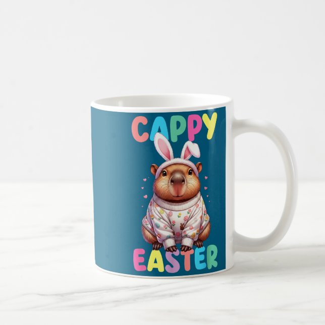 Mug Drôle de cappy Pâques capybara mème joyeuses Pâque (Droite)