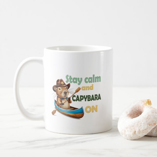 Mug drôle de capybara, cadeau, mignon capybara, ne pas (Avec donut)