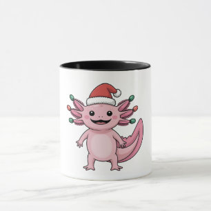 Mug Drôle de chapeau de Noël Santa Axolotl Xmas tenue