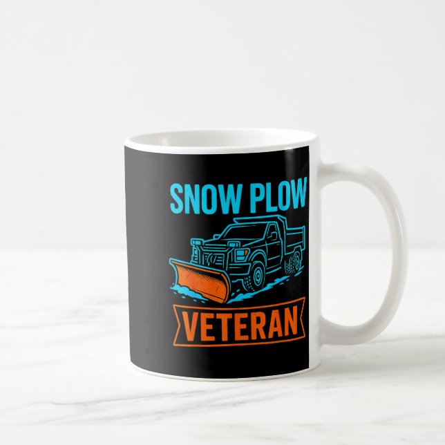 Mug Drôle de Chasse-Neige Retraité Vétéran de l'Hiver  (Droite)