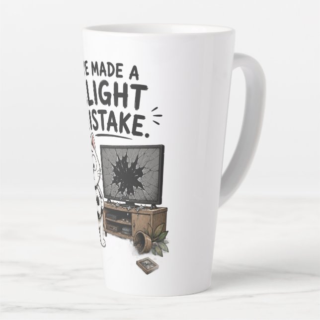 Mug drôle de chat d'erreur légère - Ca (Angle droit)