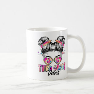 Mug Drôle de chignon désordonné Troisième année Vibes
