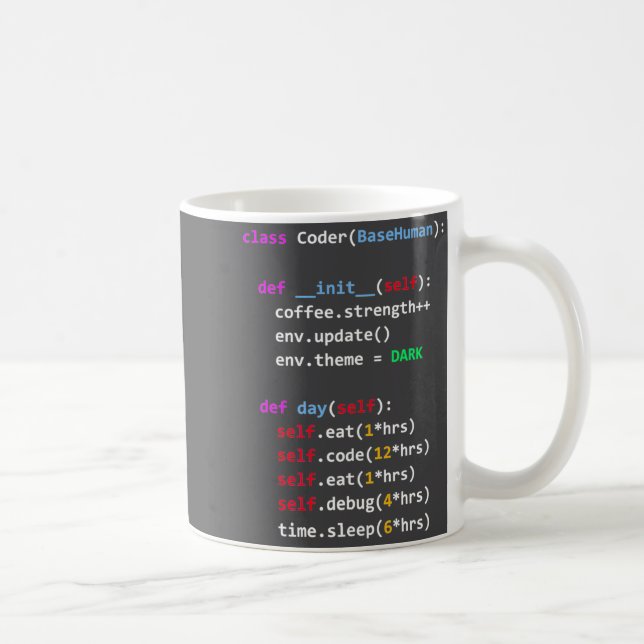 Mug Drôle de codage Python Cl Manger Code Dormir  (Droite)