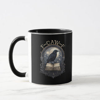 Mug Drôle de corbeau F-Caw-F disant graphique rétro cl