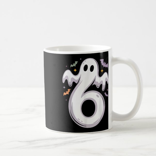 Mug Drôle de costume d'Halloween de mème de 6 fantômes (Droite)