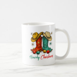 Mug Drôle de Country Western Noël Howdy Boots de Cowbo