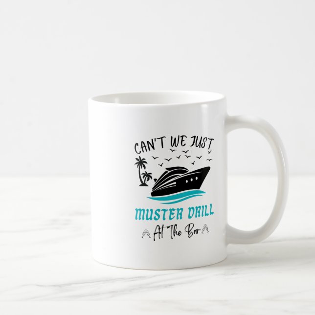 Mug Drôle de croisière exercice d'évacuation conceptio (Droite)