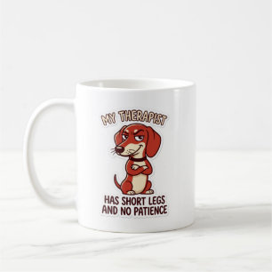 Mug Drôle de Dachshund Mon Thérapeute a des Pattes Cou