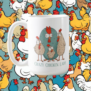 Mug drôle de dame de poulet