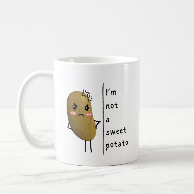 Mug Drôle de dire que je ne suis pas une patate douce (Gauche)
