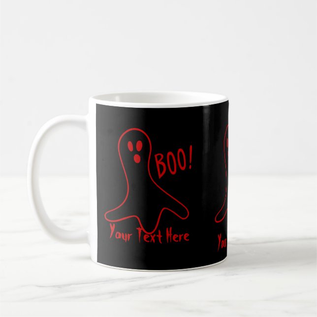 Mug drôle de fantôme crier boo halloween design graphi (Gauche)