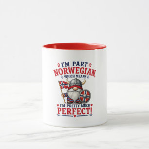 Mug Drôle de Gnome Viking/Norvégien, "Je suis en parti