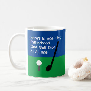 Mug Drôle de golf bleu premier anniversaire de papa