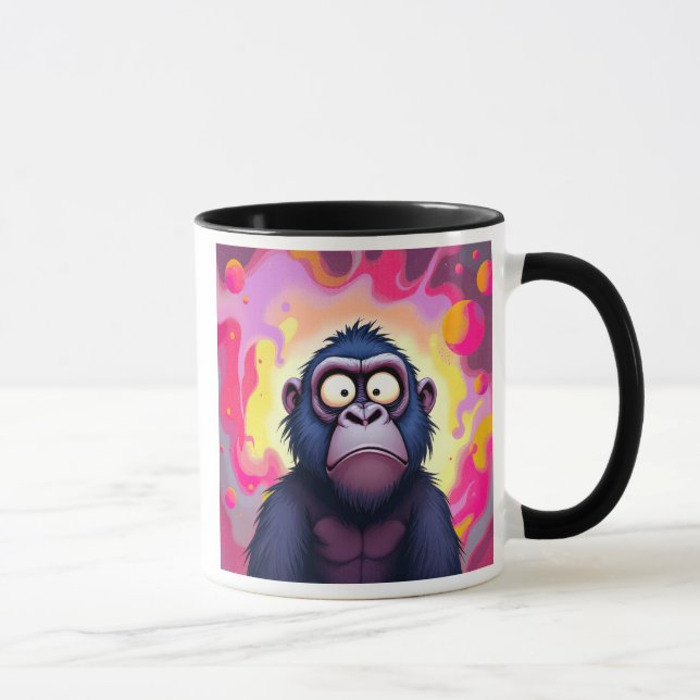 Mug Drôle de gorille avec sa tête bizarre. (Droite)